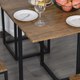 HOMCOM 5-Piece Dining Set with Wood-Effect Tabletop and 4 Stools – Black & Brown