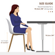 HOMCOM Set of 4 Scandinavian-Style Dining Chairs with Curved Back and Metal Legs – White