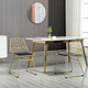 HOMCOM Set of 2 Metal Wire Dining Chairs with Cushions – Gold Tone