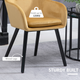 HOMCOM Set of 2 Modern Upholstered Fabric Bucket Armchairs with Tufted Back – Yellow