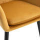 HOMCOM Set of 2 Modern Upholstered Fabric Bucket Armchairs with Tufted Back – Yellow