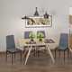 HOMCOM Set of 4 High Back Dining Chairs with Linen-Touch Upholstery and Steel Legs – Grey