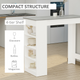 HOMCOM Bar Table with 4-Tier Storage Shelf – Grey