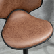 HOMCOM Set of 2 Vintage Microfiber Adjustable Bar Stools with Armless Design – Brown