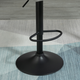 HOMCOM Set of 2 Adjustable Fabric Bar Stools with Diamond Stitching – Light Grey