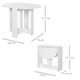 HOMCOM Folding Drop-Leaf Dining Table – White, Space-Saving Design