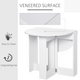 HOMCOM Folding Drop-Leaf Dining Table – White, Space-Saving Design