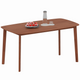 HOMCOM 150 cm Rectangular Dining Table with Solid Wood Frame – Light Brown
