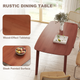 HOMCOM 150 cm Rectangular Dining Table with Solid Wood Frame – Light Brown