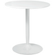 HOMCOM Small 70cm Round Dining Table with Steel Base and Non-Slip Pad – White