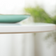 HOMCOM Small 70cm Round Dining Table with Steel Base and Non-Slip Pad – White