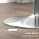 HOMCOM 60 cm Round Bar Table with Tempered Glass Top and Steel Base