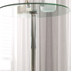 HOMCOM 60 cm Round Bar Table with Tempered Glass Top and Steel Base