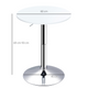 HOMCOM 60 cm Adjustable Round Bar Table with Swivel Top and Metal Frame – White
