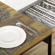 HOMCOM 3-Piece Dining Table and Bench Set for 4 – Industrial Style, Natural & Black