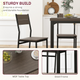 HOMCOM 3-Piece Compact Dining Table and Chairs Set – Grey Wood Grain & Black