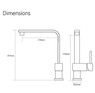 Caple, KARNS , Single Lever Kitchen Tap dimension drawing