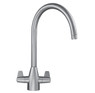 Franke, DAVOS J, Dual Lever Kitchen Tap in stainless steel