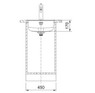 Franke RBX 610 Stainless Steel Sink Cabinet Diagram