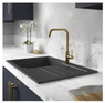 Abode, XCITE, 1.5 Bowl Inset Granite Sink in Black lifestyle