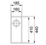 Franke, SID 110-16, Tectonite Sink dimension drawing