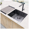 Caple KARNS Gunmetal Tap and MODE045 Gunmetal sink installed in a kitchen