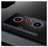 Caple C990i Induction Hob displaying active cooking zones and clock on digital interface