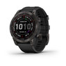 Garmin, fenix 7 Sapphire Solar, 47mm Smart Watch in Black DLC Titanium with Black Band Main Image