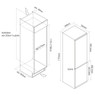 Caple, RI7320, 70/30 Integrated Fridge Freezer Technical Drawing