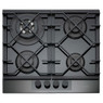 Caple, C886G, 4 Burner Black Glass Gas Hob in Gunmetal Main Image