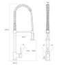 Caple, TOR2/CH, Torrent Professional Coil Kitchen Tap Technical Drawing