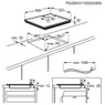 AEG, HK614000CB, 60cm Ceramic Hob Technical Drawing