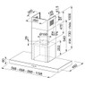 Franke, FDF EV8, Format 45 70cm Chimney Hood Technical Drawing