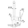 Franke, ATLAS NEO, Single Lever Kitchen Tap Technical Drawing