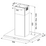 Franke, FTLN H45, 90cm Avant Silence Island Hood Technical Drawing