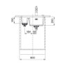 Franke MRG 160-34-15 Maris 1.5 Bowl Undermount Fragranite Sink Technical Drawing 2
