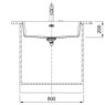 Franke, MRG 110-72, Maris Undermount Fragranite Sink Technical Drawing 1