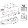 Whirlpool WLS7960NE 60cm 4 Zone Induction Hob Technical Drawing