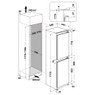 Indesit EIB15050A1D.UK1 177cm 50/50 Integrated Fridge Freezer Technical Drawing