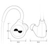Nura E00B NuraLoop Secure Fit Exercise Wireless Earbuds Technical Drawing