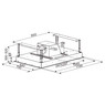iivela IVCE110 110cm Ceiling Extractor with Motor Technical Drawing