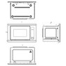 iivela IVXMG25 Built In Microwave and Grill Technical Drawing