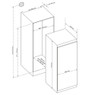 iivela IVFL177 Tall Integrated Fridge Technical Drawing