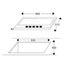 iivela IVUBGOG70 70cm Gas On Glass Hob Technical Drawing