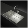 iivela TOVEL70 Inset / Undermount Stainless Steel Sink and Waste - Stainless Steel 7119 Lifestyle Im