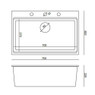 iivela BRENTA Granite Workstation and Accessories Technical Drawing