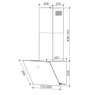 iivela IVB90TCAG 90cm Angled Glass Hood Technical Drawing