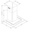 iivela IV60TCCG 60cm Curved Extractor Technical Drawing