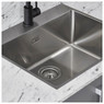 iivela TOVEL50TL Stainless Steel Sink with Waste Lifestyle Image 1