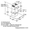 Neff D64GBC0N0B 60cm Chimney Cooker Hood Technical Drawing 1